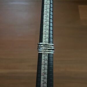 James Avery Retired Stacked Hammered Ring silver